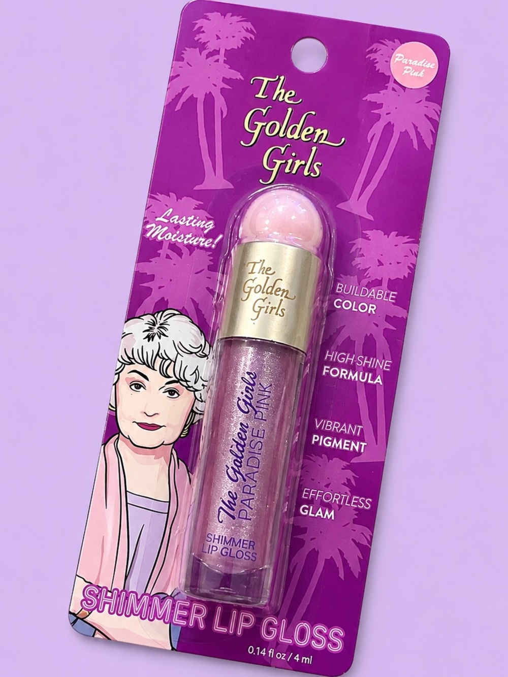 Golden Girls Paradise Pink Shimmer Lip Gloss
